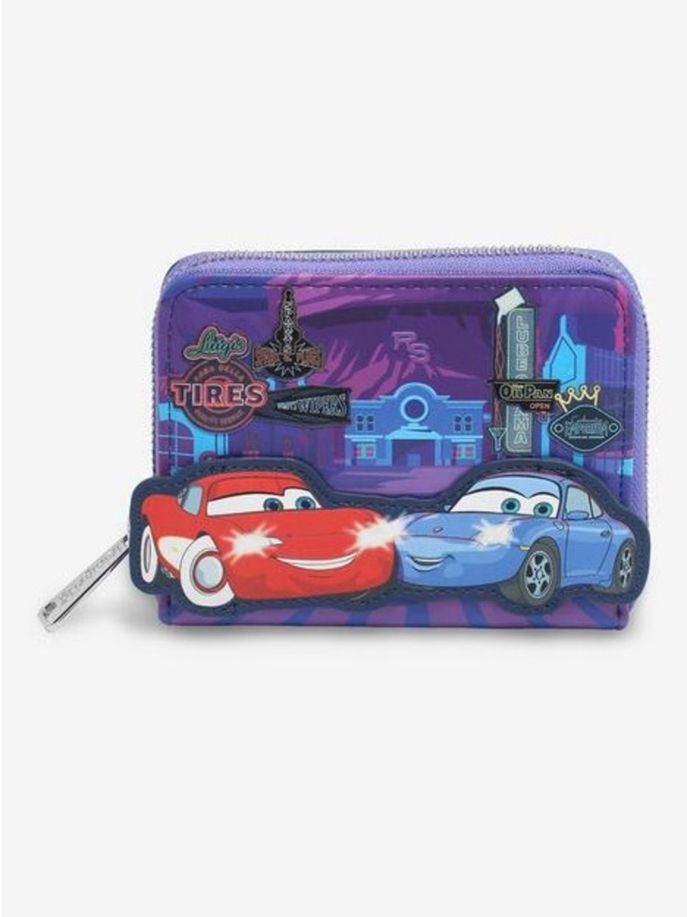 NWT Loungefly Disney Pixar Cars Lightning McQueen Sally Purple Wallet